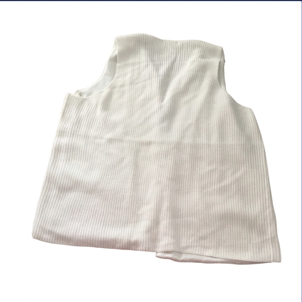 Brand new 89th Madison white fur/sweater vest  3x